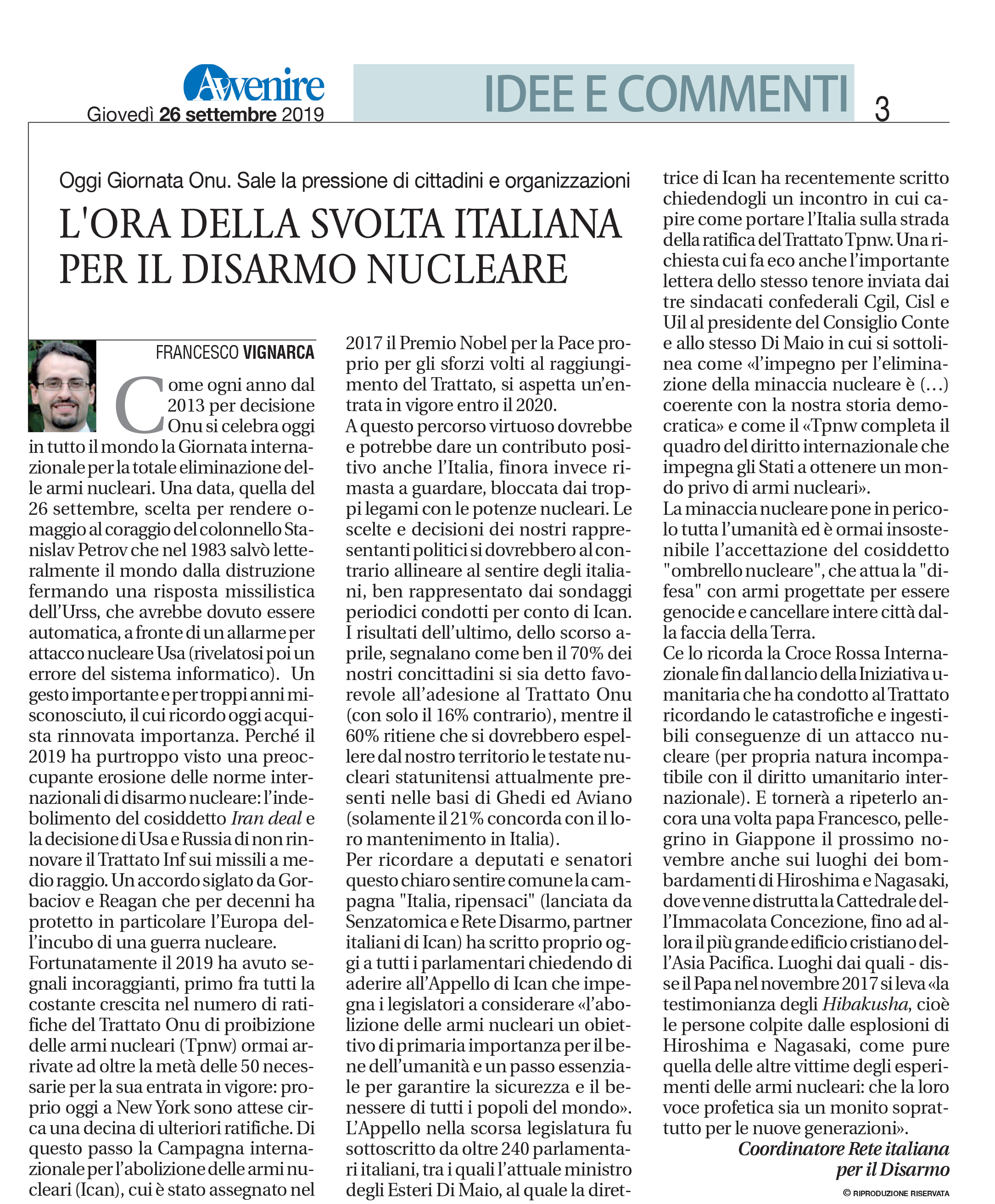Avvenire_editoriale_GiornataDisarmoNucleare