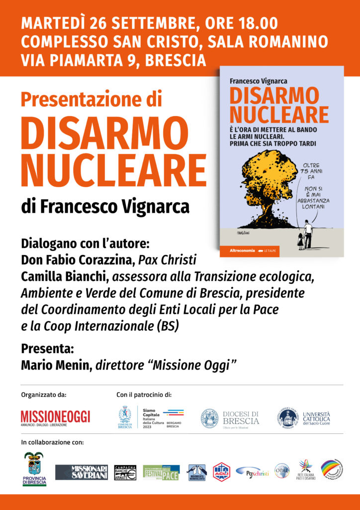 “Disarmo nucleare”, presentazione a Brescia il 26 settembre