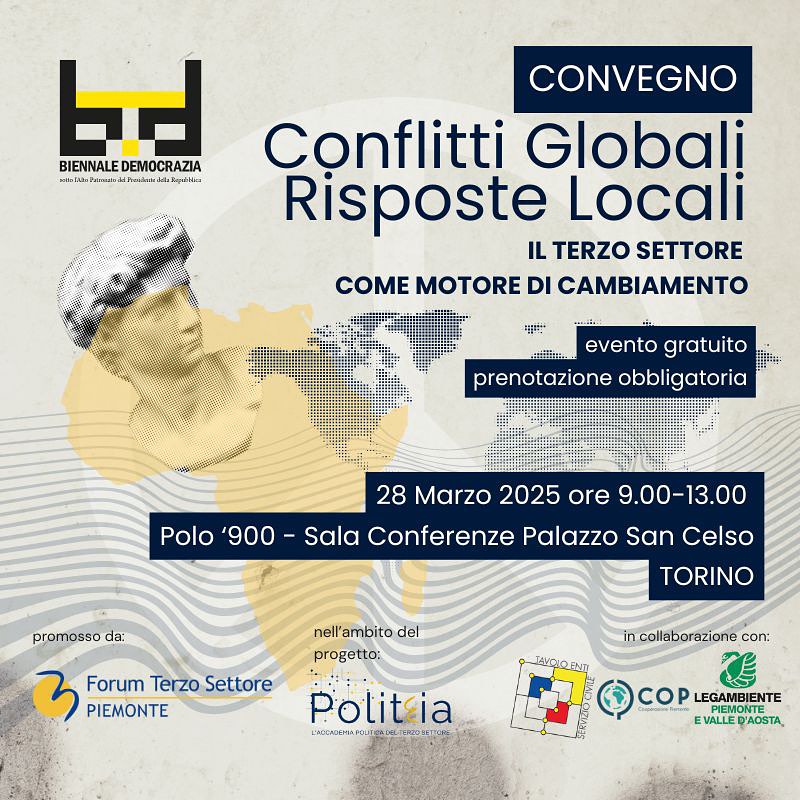 Conflitti globali, risposte locali – a Torino il 28 marzo