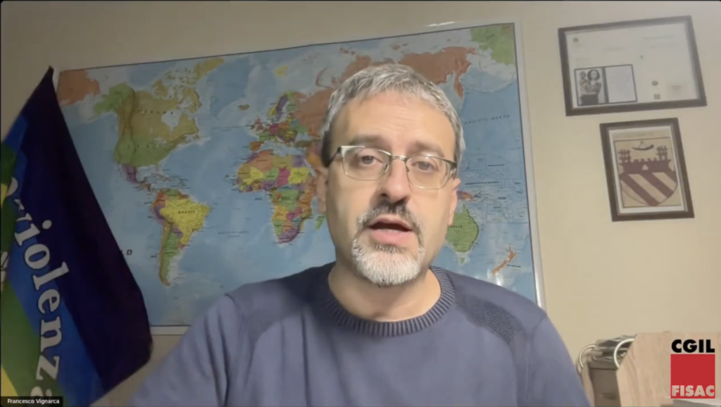 Intervento a “Fondiamo un futuro di Pace” con la Fisac Cgil