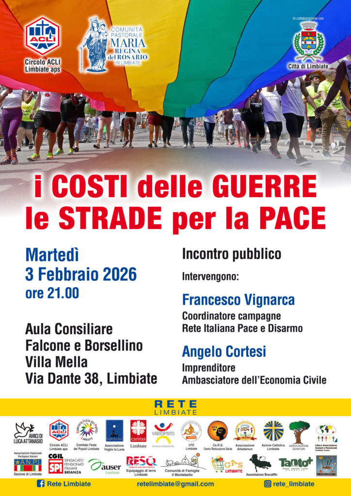 I costi delle guerre, le strade per la Pace – a Limbiate